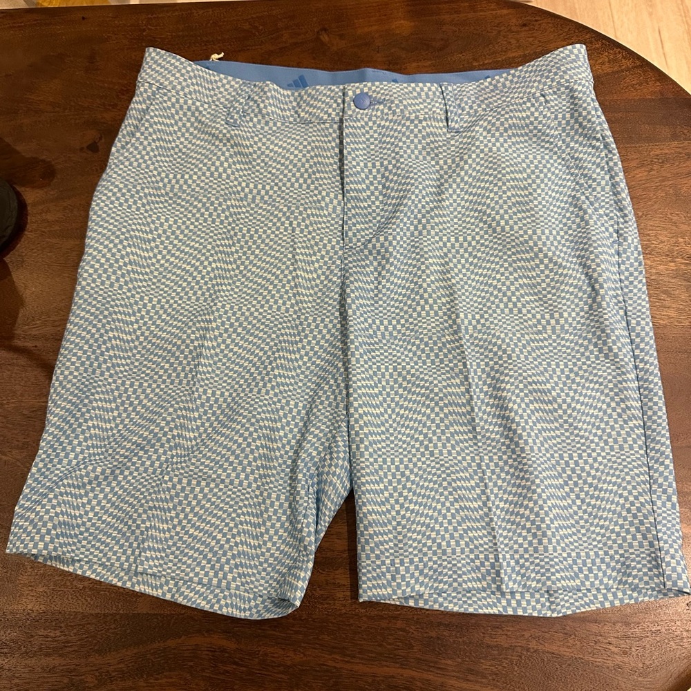 Adidas men's golf shorts new large size 35 blue casual stretch slim